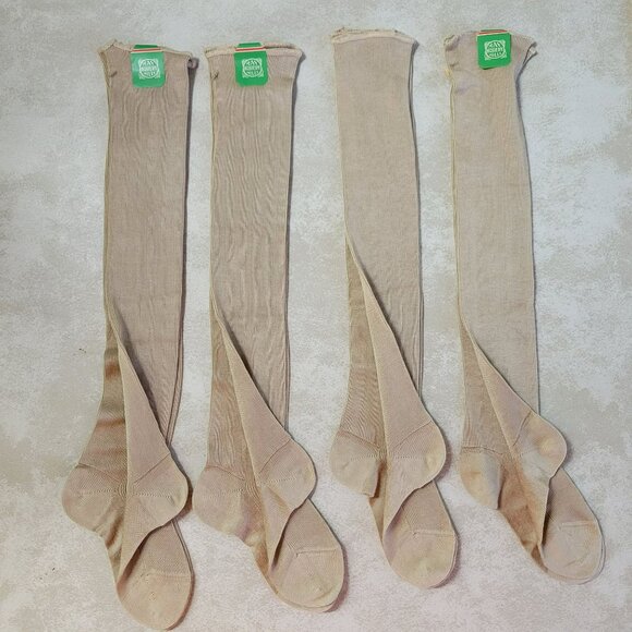 Vintage Children's Long Stockings 4 Pairs Mayknit Hosiery Rayon & Cotton 6 1/2 D - Picture 14 of 16